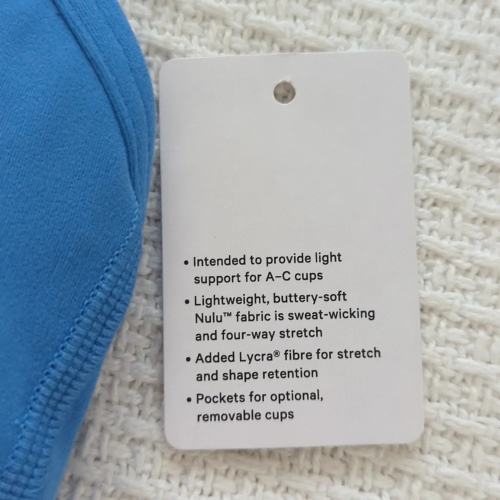 Lululemon Flow Y Bra Nulu Light Support, A–C Cups - Pool Party Size 8 - Picture 9 of 11